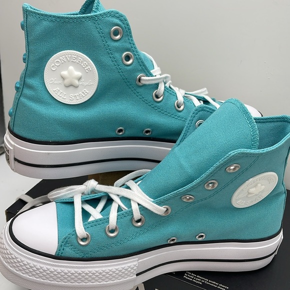 Converse WMNS CTAS LIFT HI
OCEAN DRIP/WHITE/BLACK A06492C Platforms Sneakers - Picture 10 of 16